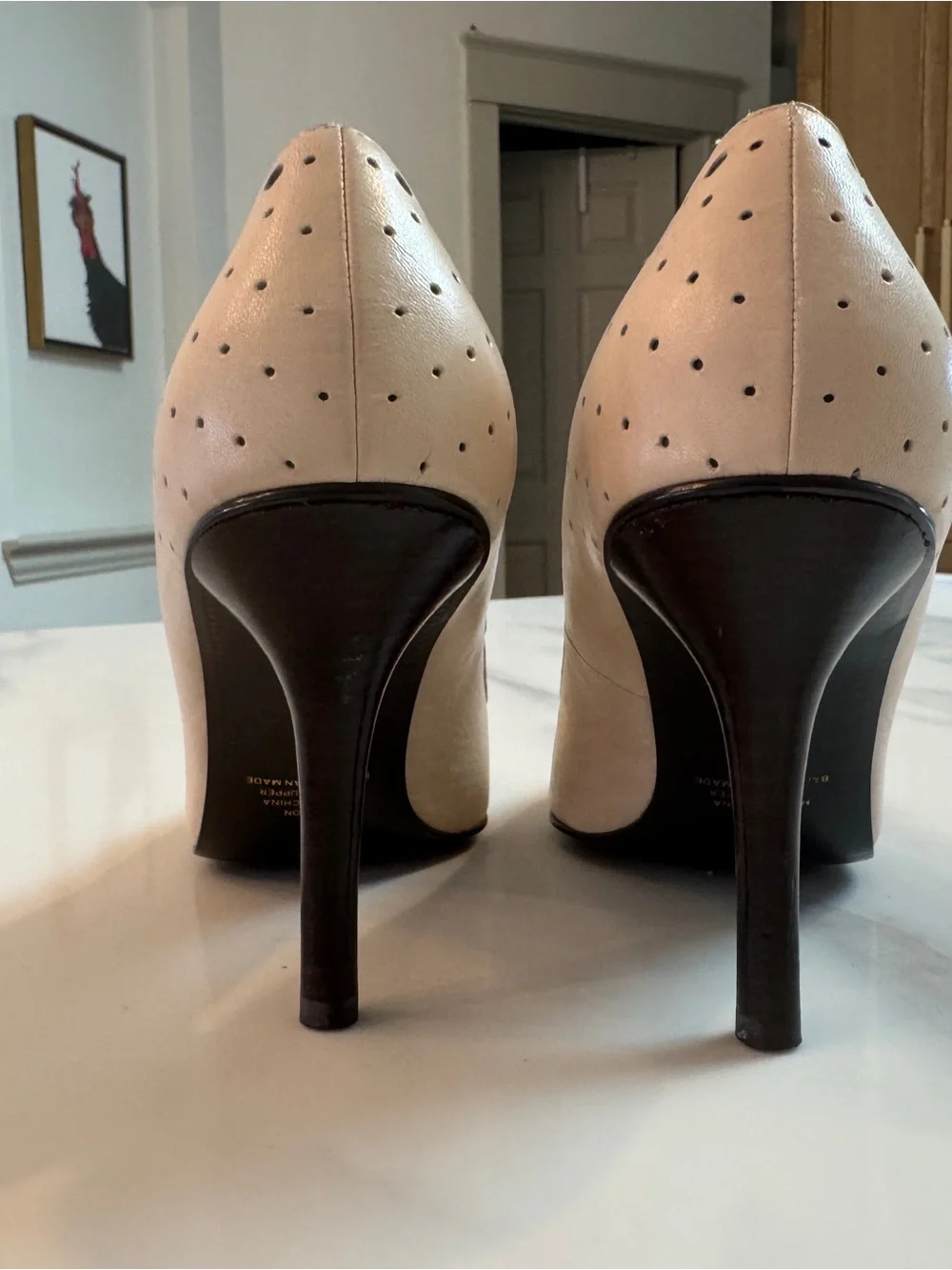 Carlos Santana Potion Ivory/Nude Leather Pointed Toe Pumps Heels Size 9